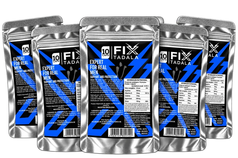 Embalagem discreta do Fix Tadala
